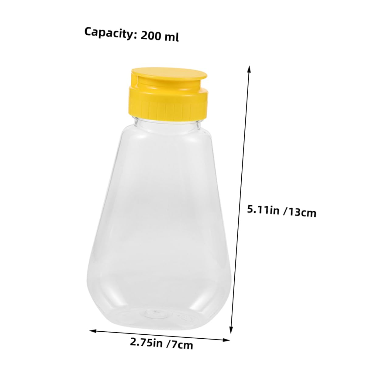 Garneck 2pc Mini Portable Honey Dispenser for Salad Dressing Refillable Condiment Squeeze Bottle Plastic Airtight Seal