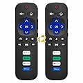 (Pack of 2) Compatible with Roku TV Remote Control Replacement, TCL Roku, Hisense, Sharp, Onn Roko, Element, RCA Roko Smart TV Series (No Voice, Not for Ruku-Stick/Box). 1 Year Warranty.