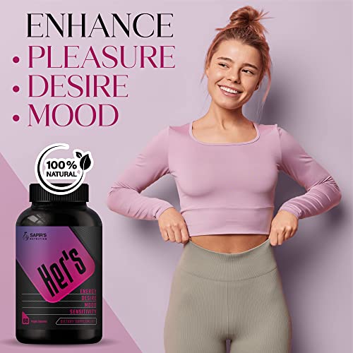 Image of Female Libido Booster for Women - Increase Passion, Desire & Excitement - Relieve Stress, Reduce Dryness & Heighten Sensitivity, Her's Hornygoatweed Energy Supplement for Women in the Mood Enhancer