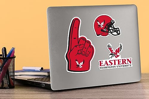 Image of Eastern Washington University 8ct Vinyl Large Deluxe Stickers Variety Pack - Laptop, Water Bottle, Scrapbooking, Tablet, Skateboard, Indoor /Outdoor - Set of 8
