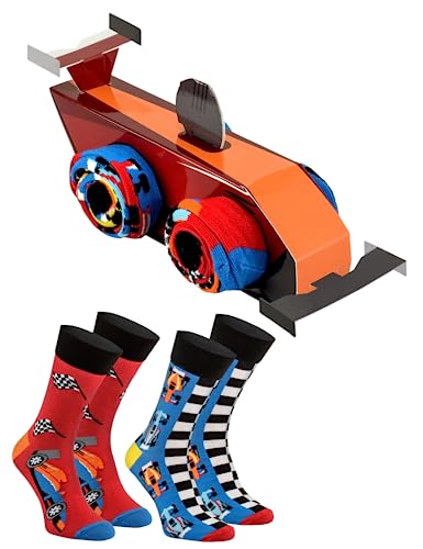 Chaussettes de course rigolotes sur le thème du karting, le cadeau idéal pour fan de vitesse