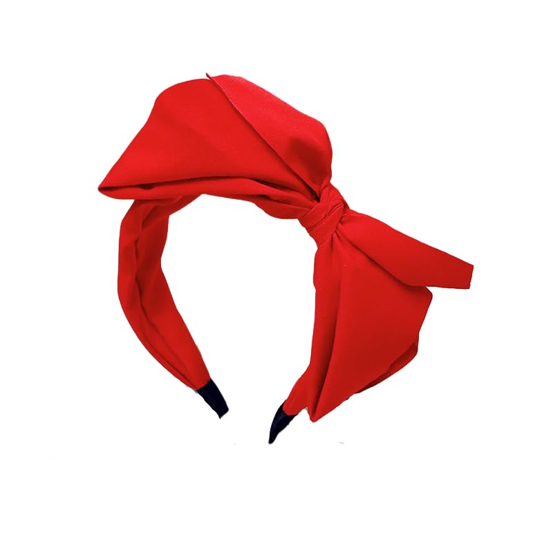NYRWFQXG Red Bow Headband Christmas Headbands for Women Big Bowknot Headband Hair Bow Head Band Bowknot Hair Hoop Bows Hair Accessories for Women