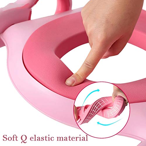 Potty Seat voor peuters Toiletzitting met stapladder Boy en Girl's Ladder Baby Toilet Trainingszitje met gestoffeerde… - Afbeelding 4