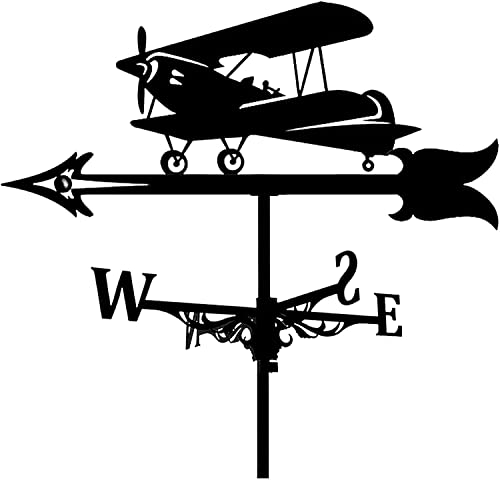 Girouette d'avion en métal pour jardin et toit de ferme extérieur
