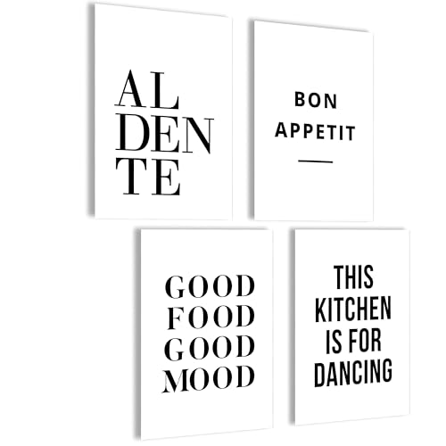 Mojoliving Lot de Posters Modernes - Images en Noir et Blanc - Décoration Murale Esthétique pour...
