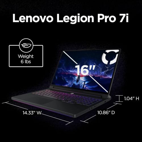 Image of Lenovo Legion Pro 7i 16 inch Gaming Laptop Computer 2.5K OLED NVIDIA RTX 5080