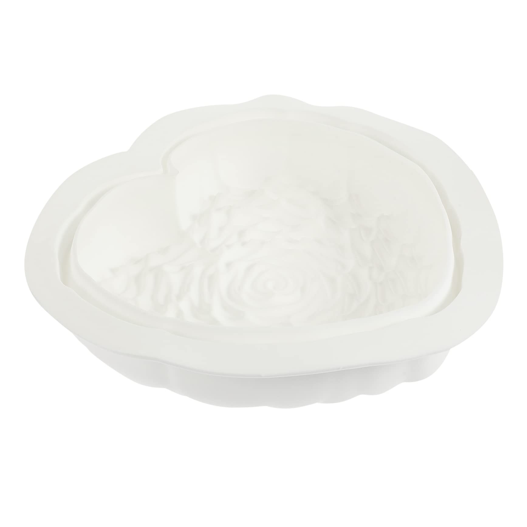 ABOOFAN 3 Pièces Moule à gâteau coeur moule chien cocotte avec couvercle en forme de moule gateau coeur patisserie accessoire moule à gâteau en silicone Moule coeur Gel de silice blanche