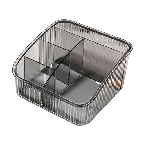 Organizzatore per trucco Scatola per organizer Vassoio per Contenitore per desktop multifunzione in Espositore per cosmetici da tavolo acrilico grigio