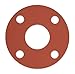 SBR Blend Flange Gasket, 6 in Outside Dia, Red-Each