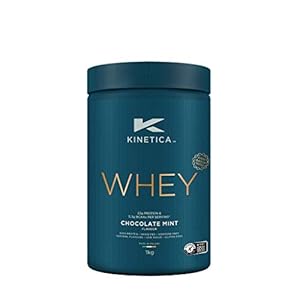 Kinetica Chocolate Mint Whey Protein Powder | 1kg | 22g Protein per Serving | 33 Servings | Sourced from EU Grass-Fed Cows | Superior Mixability & Taste