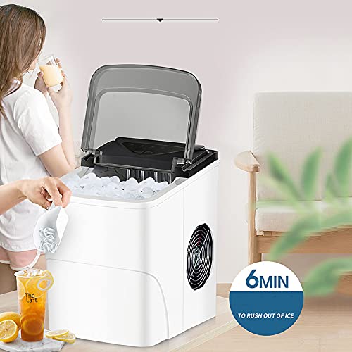 MHGD Kommerzielle Eismaschine, tragbarer Eiswürfelbereiter, selbstreinigende, geräuscharme, einfach zu bedienende LED… – Bild 8