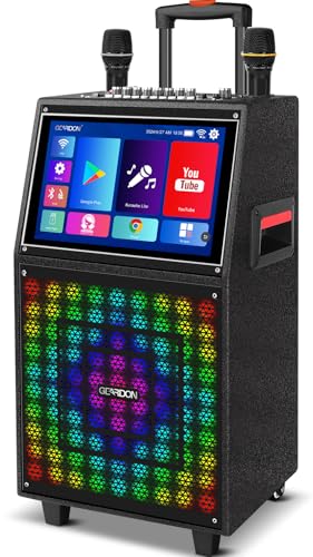 Geardon Karaoke Machine with Lyrics Display Screen for Adults, 15' Tablet