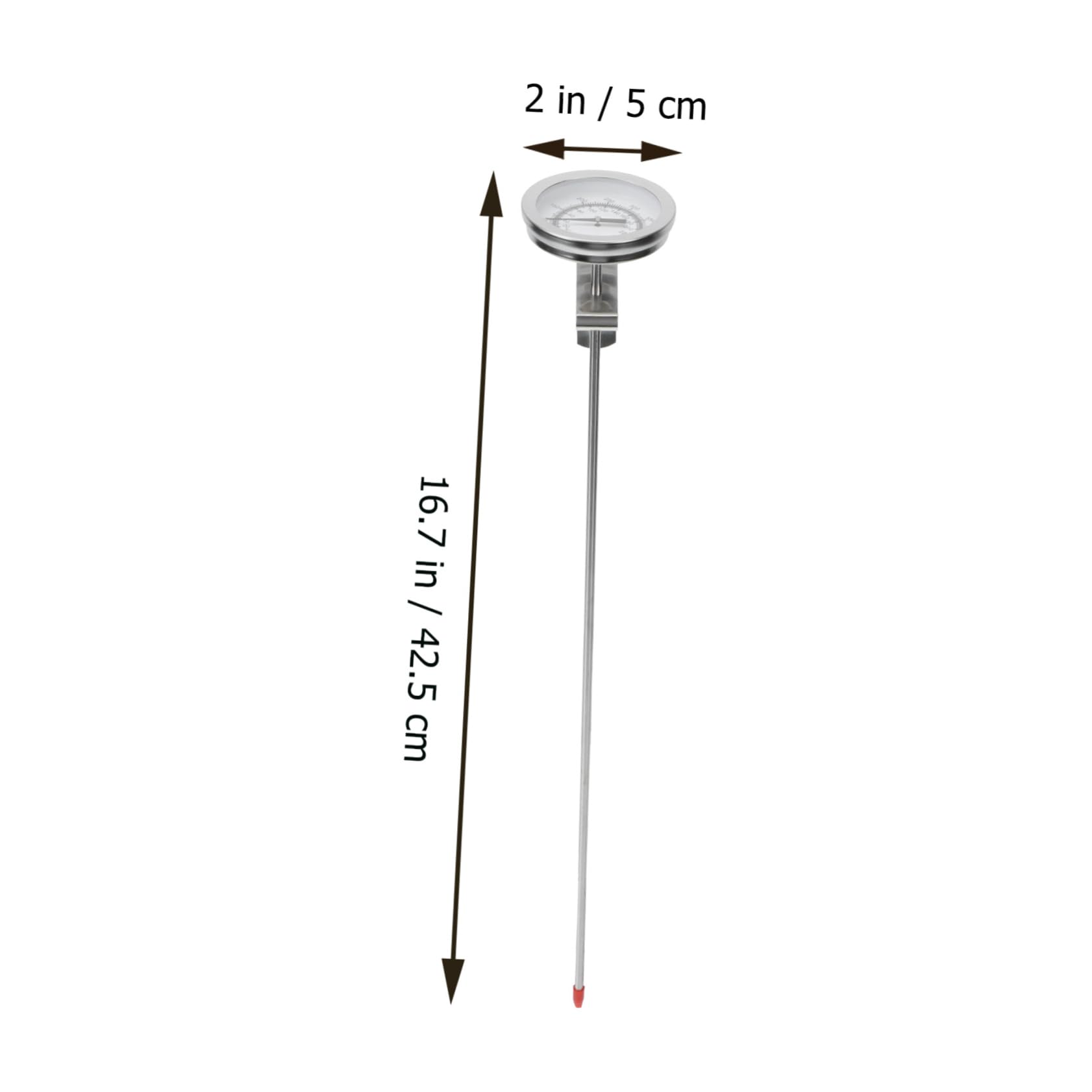PRETYZOOM Digital Cooking Thermometer High Precision Stainless Steel Food Thermometer with Long Probe for Meat BBQ and Candy Easy Read Dial Design for Home Cooking