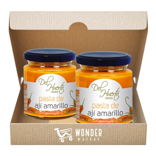 Wondermarket pastas de ají amarillo. Pack dos unidades de aji amarillo. Pastas peruanas. Pastas del huerto. Condimento peruano