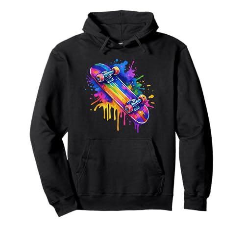Dripping Skateboard Skateboarding Skateboarder Men Boys Kids Pullover Hoodie