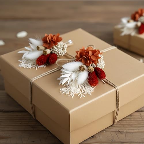 6 piezas ramo mini de flores secas Lagurus estilo bohemio miniatura 4