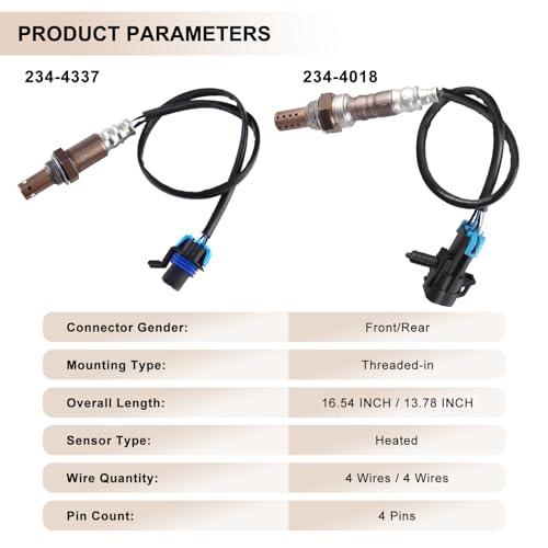 Sensor de Oxígeno para Chevy y GMC 4 Pcs miniatura 2