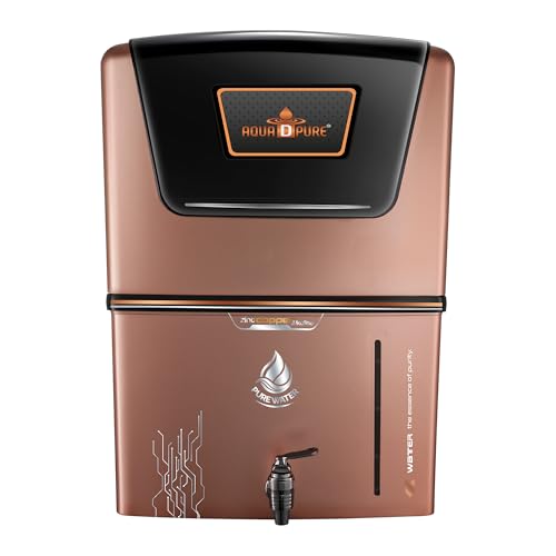 Image of AQUA D PURE Copper RO+UV+UF Water Purifier with Mineral Retention Technology, 12L Storage Tank, Suitable for Borewell, Tanker and Municipal Water