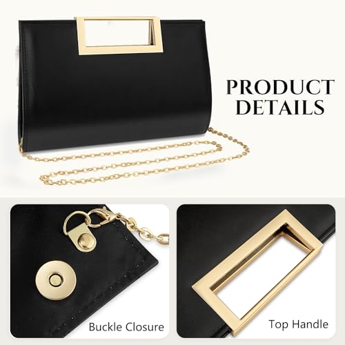 Image of Gets Clutch Purses for Women PU Leather Evening Handbag for Formal Wedding Party Clutches Small Crossbody Bag with Chain