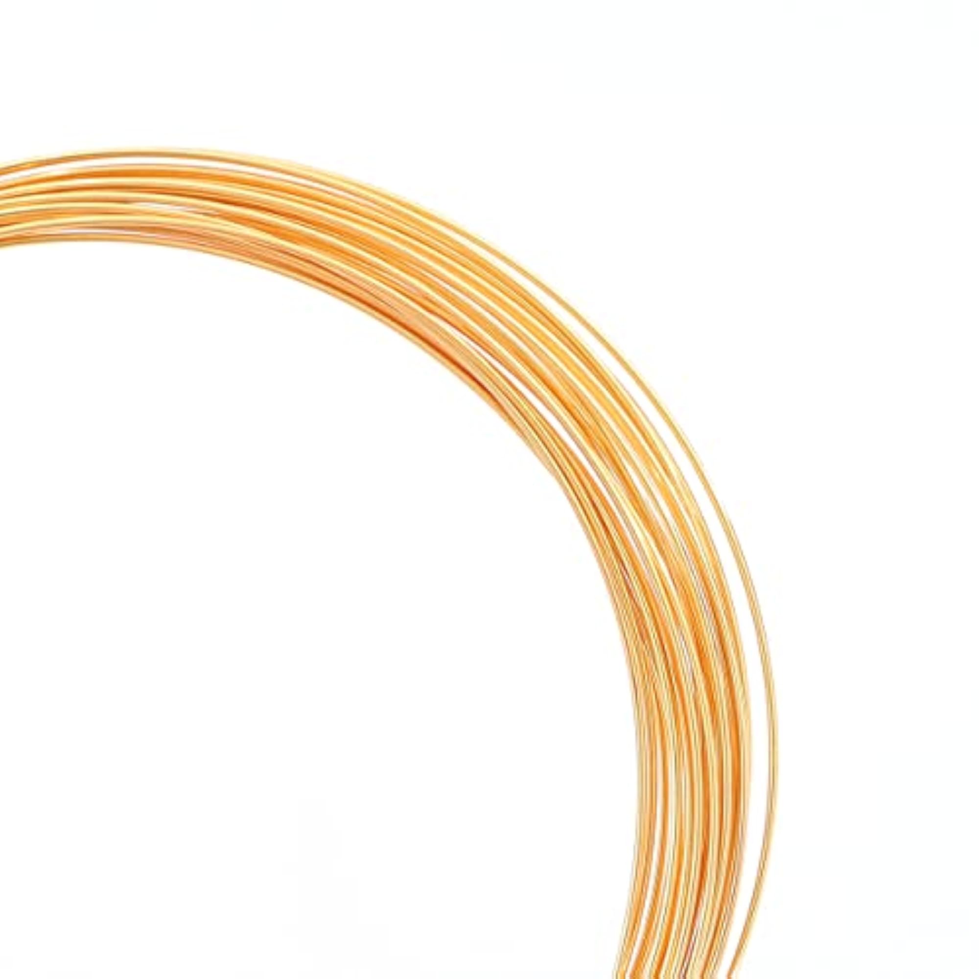 18K Gold Plated Wire, 0.7mm, 5 Meters for Beading