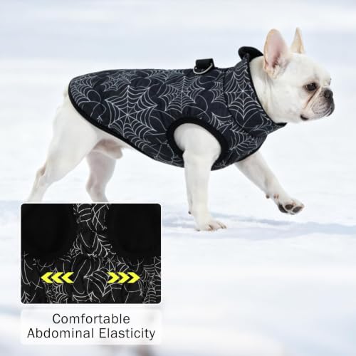 Image of SCENEREAL Halloween Winter Dog Vest Coat with Harness Built in