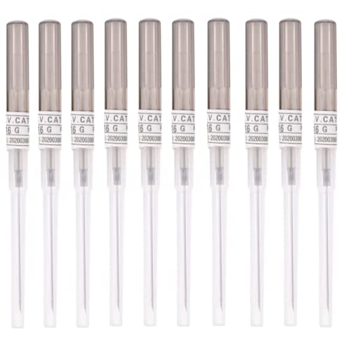 SUMPIGGER Catheter Piercing Needles 10Pcs 16 Gauge Ear Nose Piercing IV Catheter Needles Cleaned Body Tattoo Tools Kit Supplies