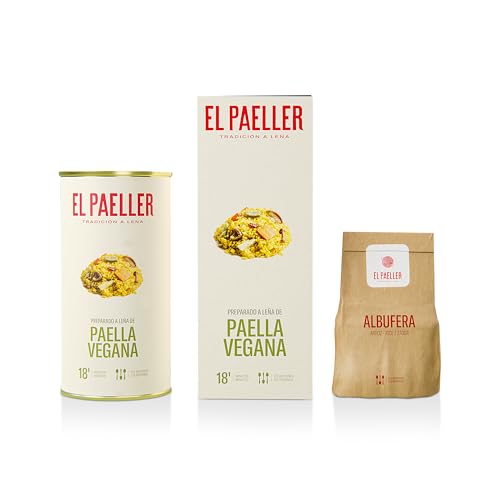 EL PAELLER - Preparado Paella de Verduras | 100% Vegana | Cocinada Artesanalmente a Leña | Ingredientes 100% Naturales | Para 2-3 Personas | Fácil de Preparar en tan solo 18 Minutos | Sin Gluten