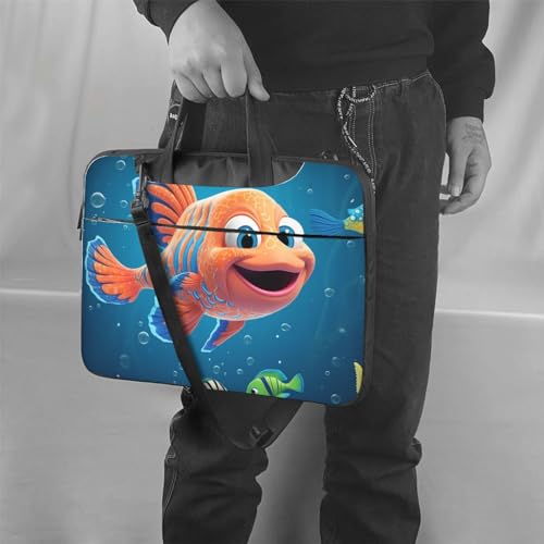 Bolso de hombro para laptop KHiry con diseño de peces miniatura 6