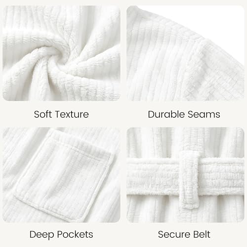 Image of PJGGZ Hooded Bathrobes for Women, Soft Long Towel Robes for Women - Quick Dry yet Warm