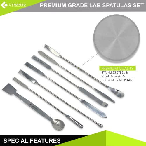 Cynamed Stainless Steel Double Ended Micro Lab Spatula Sampler Set Of 7 #TOP1