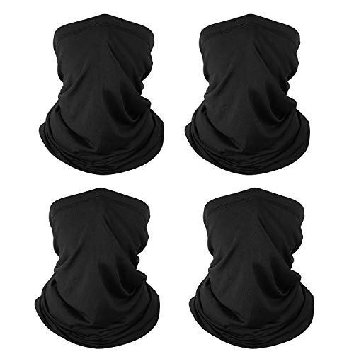 Buy 4 Pack Neck Gaiter Face Mask Reusable Washable Bandana Gaitor Mask