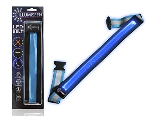 Illumiseen Led Reflective Belt Sash | High Visibility Led Lights With 2 Lighting Modes | Adjustable Quick Release Buckle | Usb Rechargeable, No Batteries Needed | Weatherproof Professional Safety Gear #TOP6