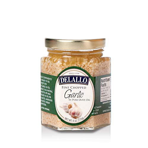 DeLallo - Fine Chopped Garlic in Pure Olive Olil, (2)- 6 oz. Jars