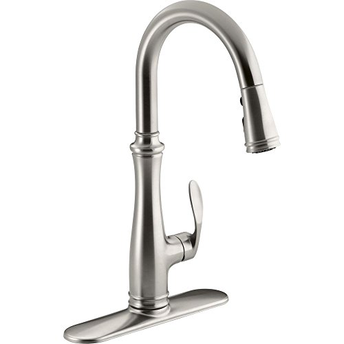 KOHLER K-560-VS Bellera Pull Down Kitchen Sink Faucets, Kitchen Faucets with Pull Down Sprayer,...