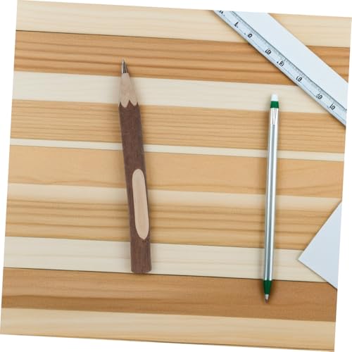 10 lápices de madera con corteza natural 13 cm miniatura 5