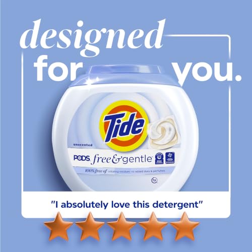 Tide PODS Free & Gentle Laundry Detergent Soap Pacs, 57 Count, Tide PODS Laundry Detergent, Laundry Detergent Pacs, Laundry PODS Detergent - image 6