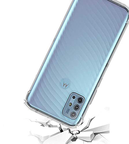 Image of Soft Flexible Silicone Back Cover (Motorola Moto G10 Power, Transparent Case + Screen Guard)
