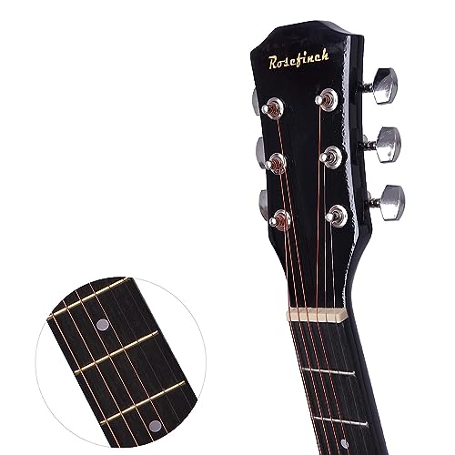 Rosefinch Guitare acoustique 3/4 Cordes en acier 96,5 cm Folk Cutaway Guitare en bois pour débutants adultes et enfants débutants Kit de guitare avec sac d’accordeur, capodastre et enrouleur de cordes - Les Beatles, Paul McCartney, John Lennon, RIngo Starr, George Harrison Rosefinch Guitare acoustique 3/4 Cordes en acier 96,5 cm Folk Cutaway Guitare en bois pour débutants adultes et enfants débutants Kit de guitare avec sac d'accordeur, capodastre et enrouleur de cordes – Image 6
