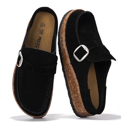 Project Cloud Genuine Leather Moccasin-Style Clogs for Women - Memory