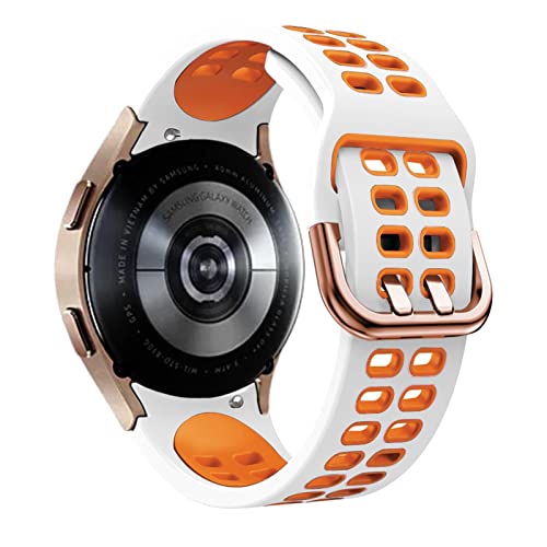 Bracelet en silicone pour Samsung Galaxy Watch 4 44 40 mm et Classic 46 42 mm souple taille 22 mm