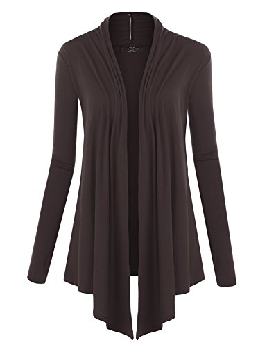Image of Made By Johnny Women's Open Front Cardigan Lightweight Soft Drape Long Sleeve Cardigan for Work Travel Casual