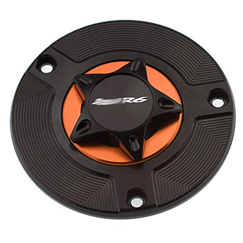 Cubierta de liberación rápida CNC para tanque de gasolina Yamaha YZF-R6 acabado naranja premium
