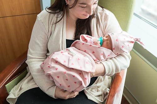 Image of MONICA + ANDY Hello Baby Cuddle Box, Organic Cotton Newborn & Infant Baby Gift Set, One Piece, Cap & Swaddle