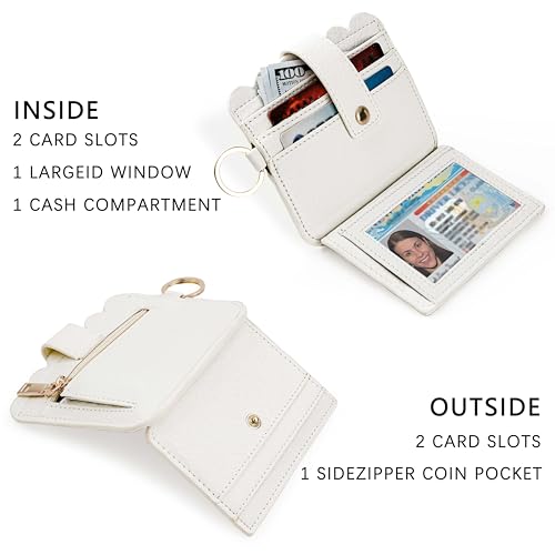 Image of Wristlet Wallet for Women with Keychain - RFID Card Holder Small Wallet Wristlet with Key Ring
