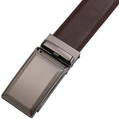 Image of Lavemi Men's Real Leather Ratchet Dress Belt with Automatic Buckle,Elegant Gift Box