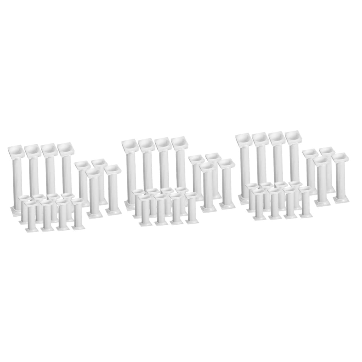 Cabilock 3 Juegos Soporte para Pasteles Varilla Separadora De Tortas Varillas para Pasteles Columnas Romanas para Pasteles Soporte para Capas De Pasteles Soporte De Pastel 16 Uds * 3