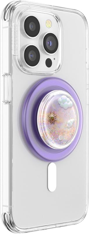 Image of PopSockets Tidepool Phone Grip with Expanding Kickstand, Compatible with MagSafe, Magnetic Ring for iPhone and Android Included, Phone Holder, Wireless Charging Compatible - Tidepool Dreamy Whirl
