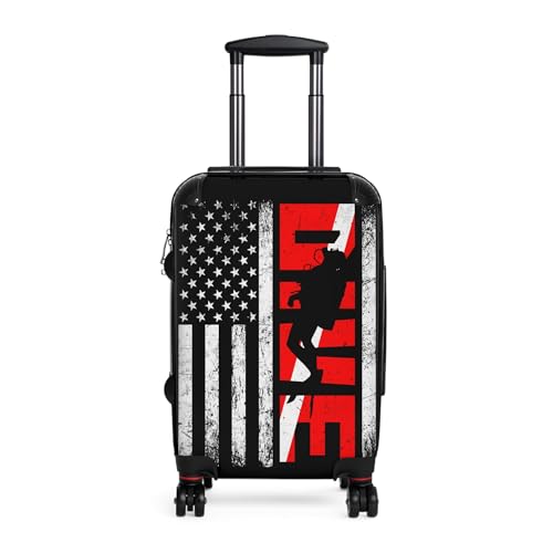 Patriotic Travel Suitcase - American Flag Design, Luggage for Adventurers, Vacation Bag for Travelers, Elegant Carry-On