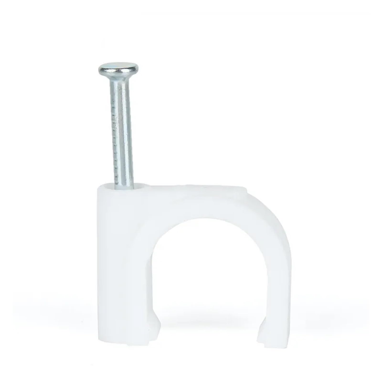 Clips for cables Clavo de acero for redondos Blanco 4-12 mm 100 piezas Cableado interior fijo(9MM)