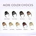 Clip in Bangs 100% Real Human Hair Extensions Wispy Natural Black Fake Bangs Hair Clip on bangs for women Fringe with Temples Hairpieces Faux Bangs for Daily Wear